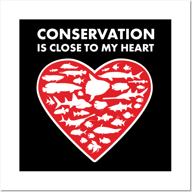 Fish Conservation Heart Wall Art by Peppermint Narwhal